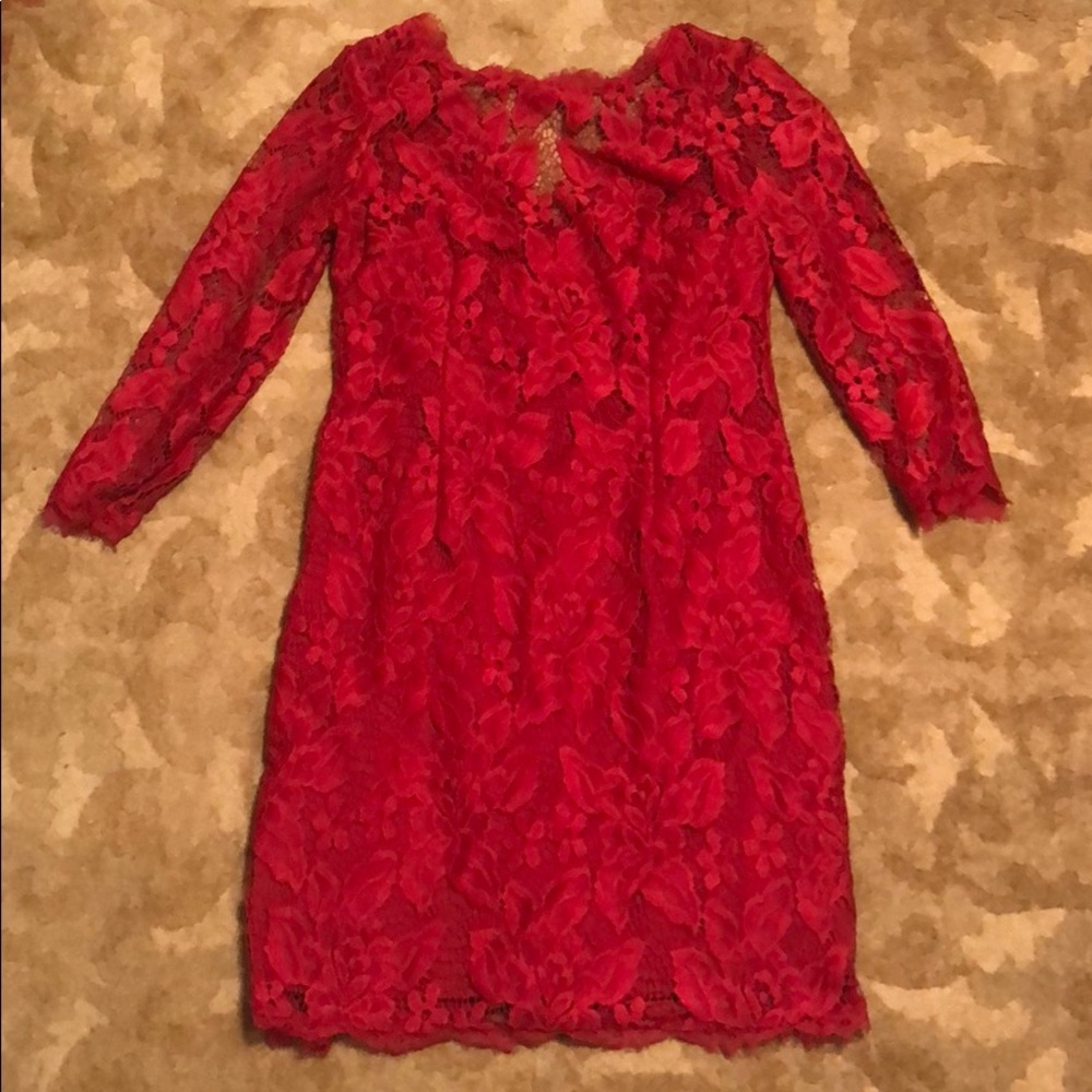 Red Adrianna Papell dress